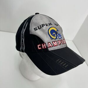Vintage 2000 St Louis Rams NFL Superbowl XXIV Champs Strap Back Hat
